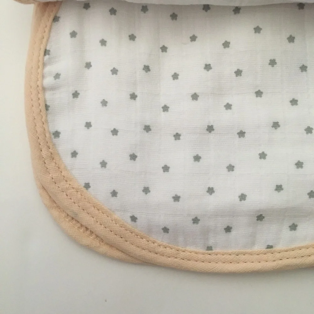 NEW 3 Cotton Muslin Burp Cloths Teddy Bears Stripes Stars Print | Little Me